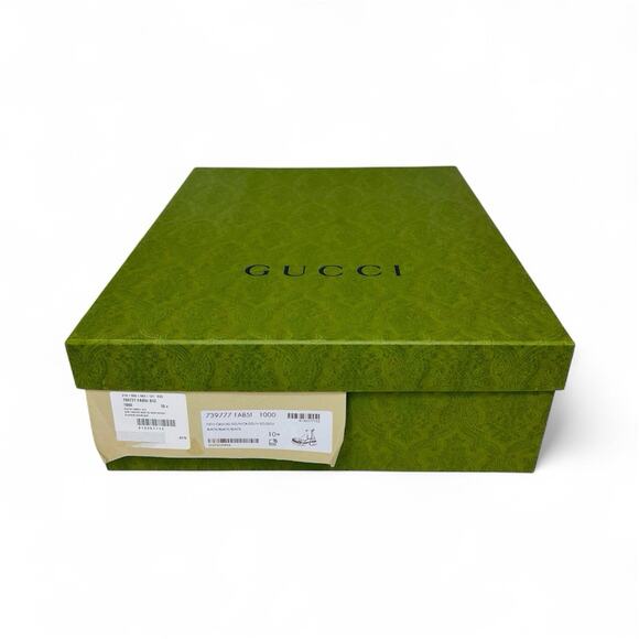 NIB Gucci GG Men's 10.5 US 11 Jacquard Canvas Ankle Chelsea Boots Black $1,150 - Picture 10 of 12